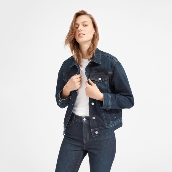 Everlane The Denim Jacket - Vintage Dark Blue Wash - Picture 3 of 8